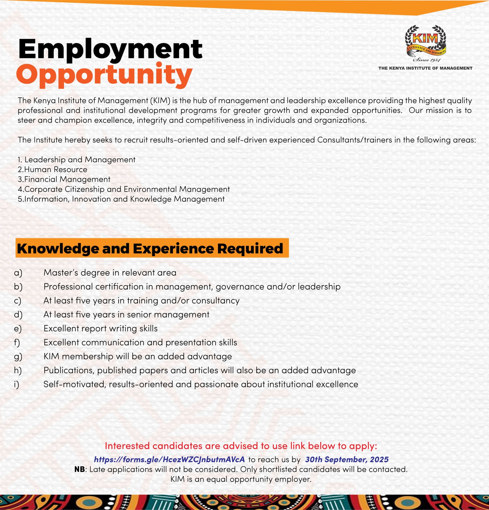 Opportunities Meet Aspirations